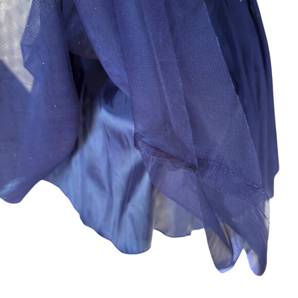 Social Code navy and silver sparkle halter illusion dress lined size 0 - Picture 9 of 15